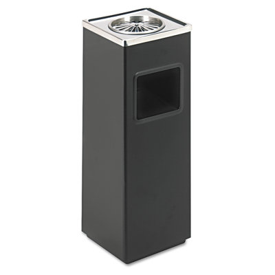 Cendrier-poubelle sur pied carré sans sable 3 gallons Ash 'N Trash