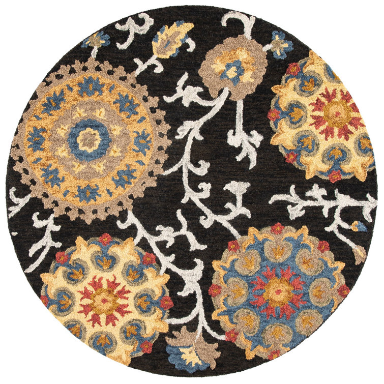 Emrick Hand Tufted Wool Floral Rug