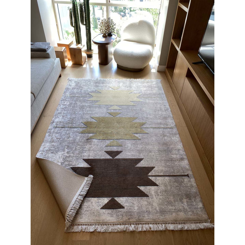 Tapis Lao avec envers antidérapant, Rectangle 5 pi 11 po x 9 pi 10 po