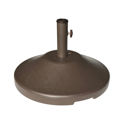 US Weight Premium 30 Pound Bronze Prefillled Umbrella Base for Patio Table - Heavy Duty Adjustable Umbrella Stand with Stainless Steel Stem for Outdoor Patio Umbrellas - Made in The USA