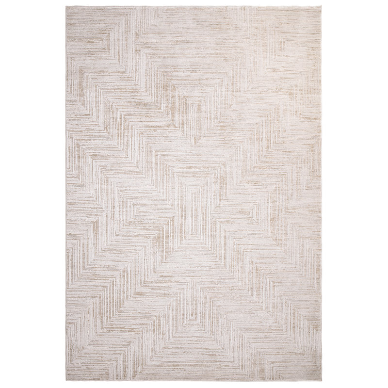 Sava Textured Parquet Cross Patterned Polyester Area Rug - Rustic Scandi Living & Dining Room, Rectangle 120 x 170 cm