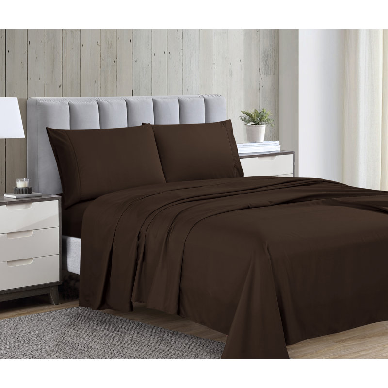 Swift Home Ultra-Soft 4-Piece Sheet Set - Essential 1800 Series Microfiber - Fits Mattress up to 14" Thick - Peach Fuzz, Durable, Easy Care