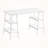 Adalwin 3-Tiered 4-Shelves White Computer Desk with White Metal Legs 29.8" H X 46.97" W X 23.54" D-630399777
