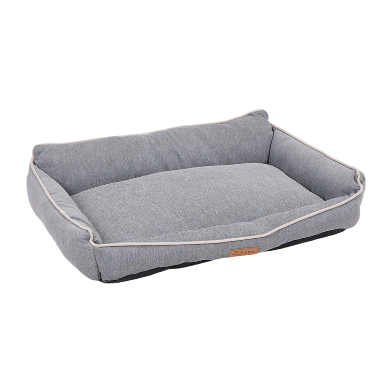 Cotton Pet Bed, Grey, Medium (18cm H x 70cm W x 50cm D)