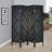 Black 4-panel Folding Screen