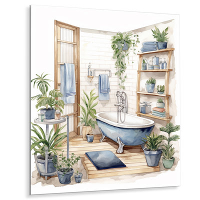 Décor de salle de bain naturel XX XXII - Décoration murale en métal pour salle de bain