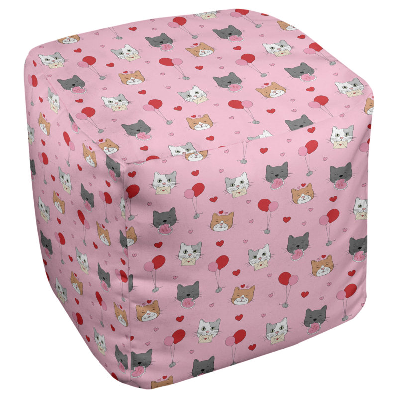 repose-pieds de chats saint-valentin hol, Rose / Gris