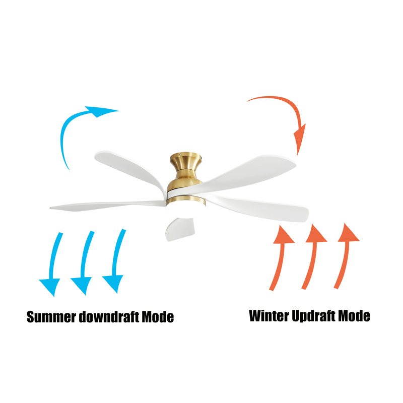 Ventilateur de plafond 52 po avec ensemble d'éclairage Nafne