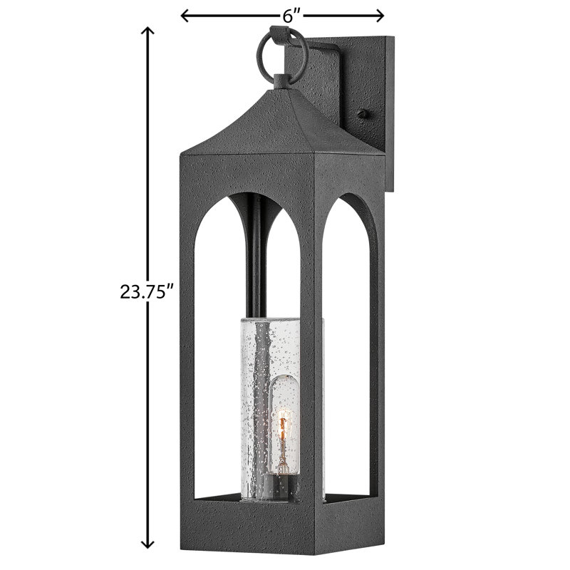 Medium Wall Mount Lantern, 23.75" H x 6" W x 6" D