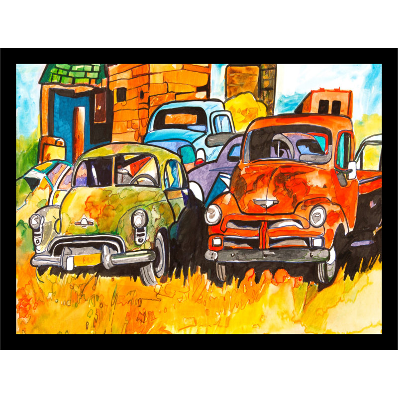 Impression sur cadre photo «Junk Yard Oldies», H 18 po x l 24 po x P 1 po