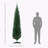 8' Artificial Pencil Christmas Tree