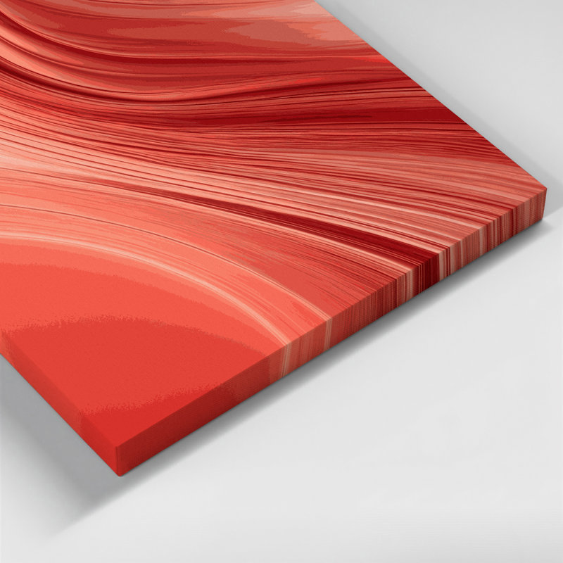 «Gradient Abstract 3», art mural sur toile rouge, H 11 po x l 14 po