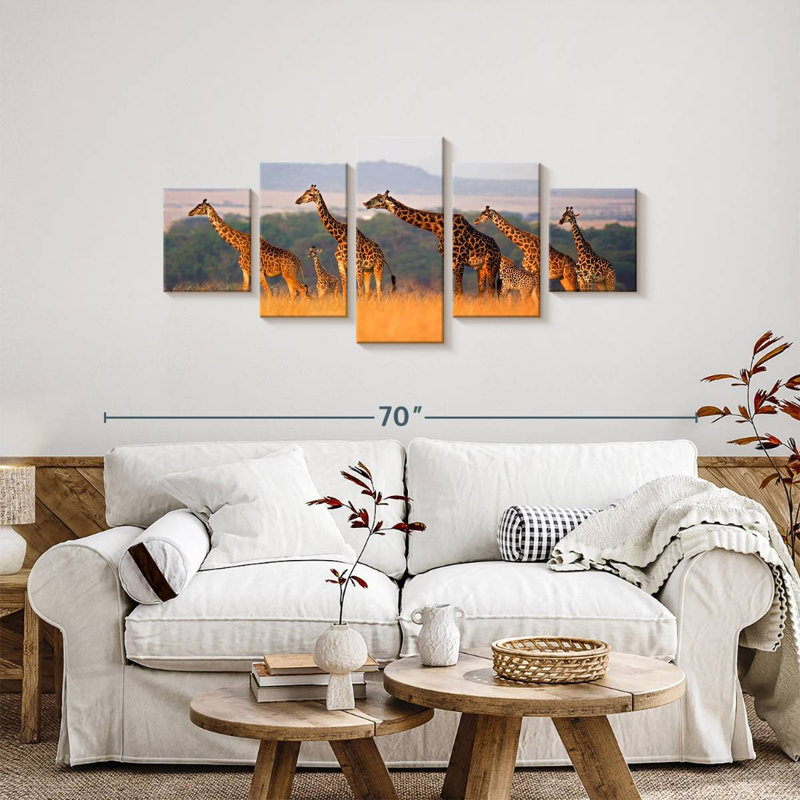 Girafe, voyage en famille, H 24 po x l 55 po