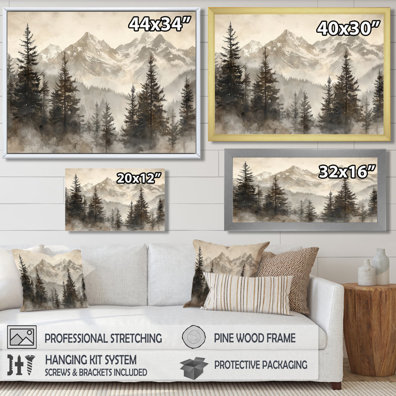 Geziena - Landscapes Wall Art, Reproduction encadrée d'une seule photo, H 30 po x l 40 po, Noir, noir, noir, noir