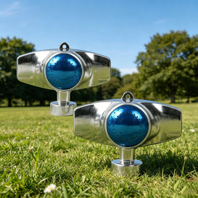 Arroseur de jardin à tache ronde en métal à double paquet, arroseur rotatif à 360 ° avec jet d'eau douce, outil d'arrosage compact pour petite pelouse et jardin, couverture jusqu'à 30 pi