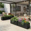 Jardinières rectangulaires en métal pour plantes d'extérieur-1434352576