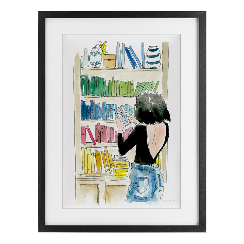 Bibliothèque de navigation à la maison, H 20 po x l 14 po, Cadre noir minuit