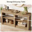 Console 59 po en bois avec 3 tablettes de rangement-330031986