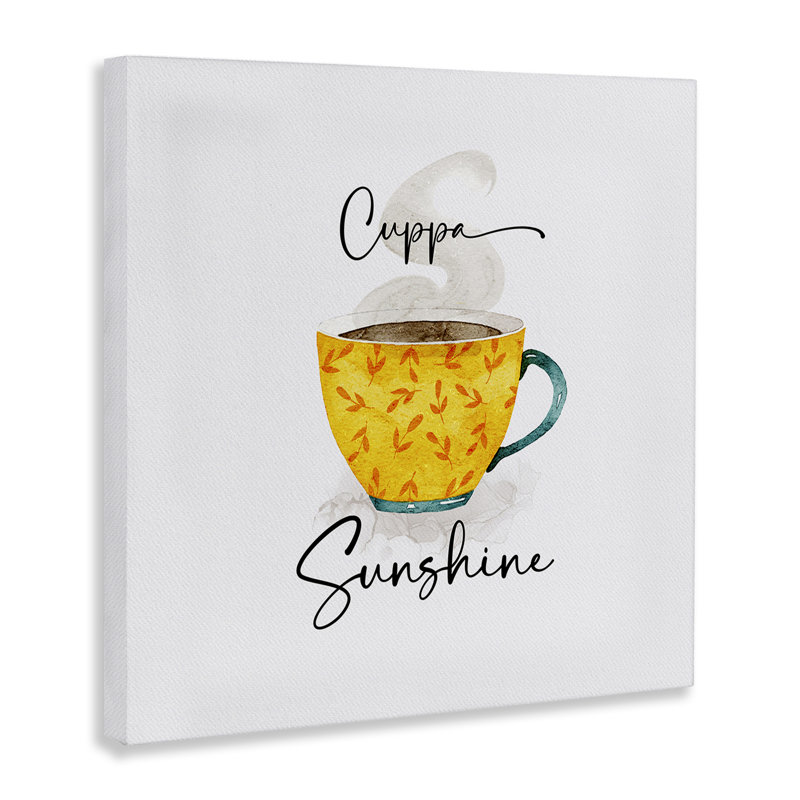 «Delightful Cuppa Sunshine», art mural par Joy Hall, H 17 po x l 17 po