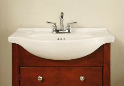 Base de meuble-lavabo simple à profondeur étroite Simpkins seulement, 26 po, Cognac