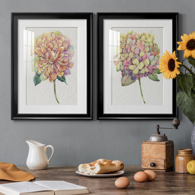 «Multicolor Floral I», reproduction encadrée de qualité supérieure, prête à être accrochée