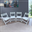 Chaise pour événement spécial pliante en bois à lattes Furniture, blanc, ensemble de 4 Chaise pour événement spécial pliante en bois à lattes Furniture - bois, ensemble de 4, CHAISE PLIABLE-971279894