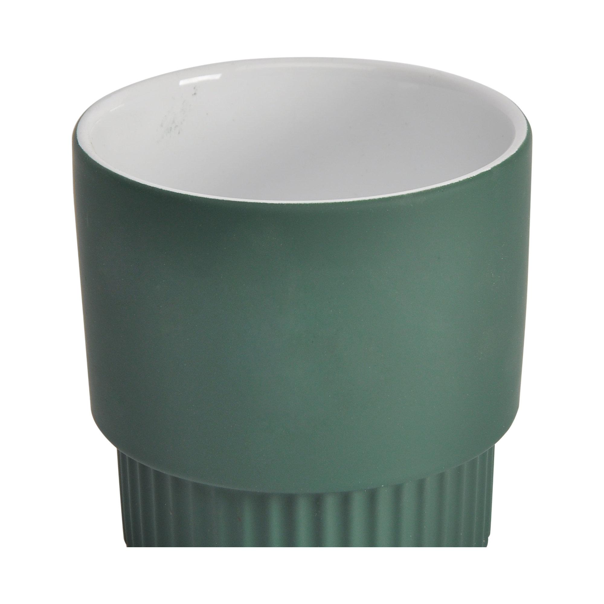 Seville Handmade Ceramic Pot Planter, Green, 5" H x 5" W x 5" D