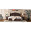 Structure de lit plateforme en bois, lit plateforme de style rétro avec support de traverse en bois-1527942158