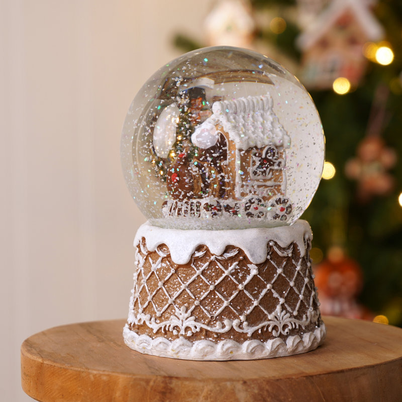Gingerbread Lane Train Snow Globe