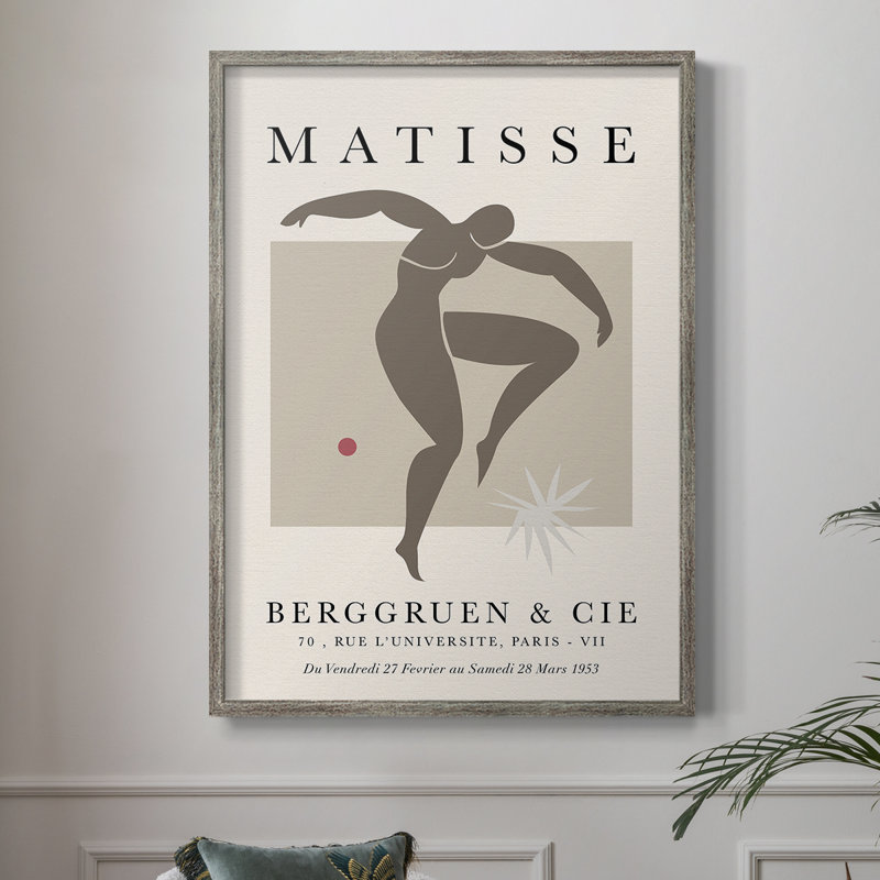 Matisse CCxxix, reproduction encadrée - bois massif, Argent rétro, H 21 po x l 17 po