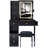 29.2" Small Size Left Drawer Desktop Vanity Table + Cushioned Stool-114233153