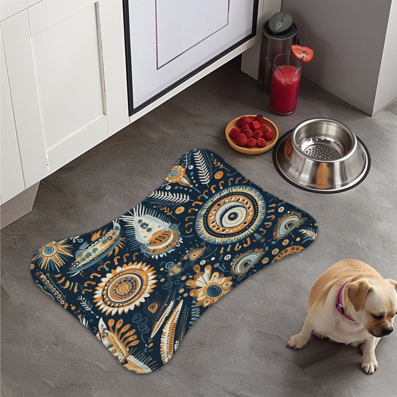 Ikat Vibrance - Tapis d'alimentation en os 1 pièce