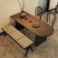 Medieval-style solid wood dining table-1354918032