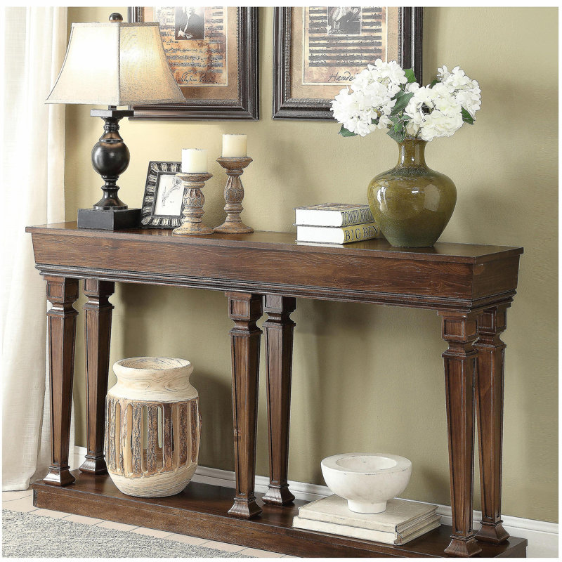 Table d'appoint en chêne avec base