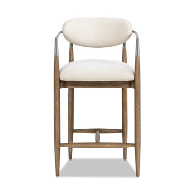 Ellinger 26" Mixed Material Upholstered Counter Stool