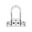 Arche de jardin en métal avec portes Arbor Trellis