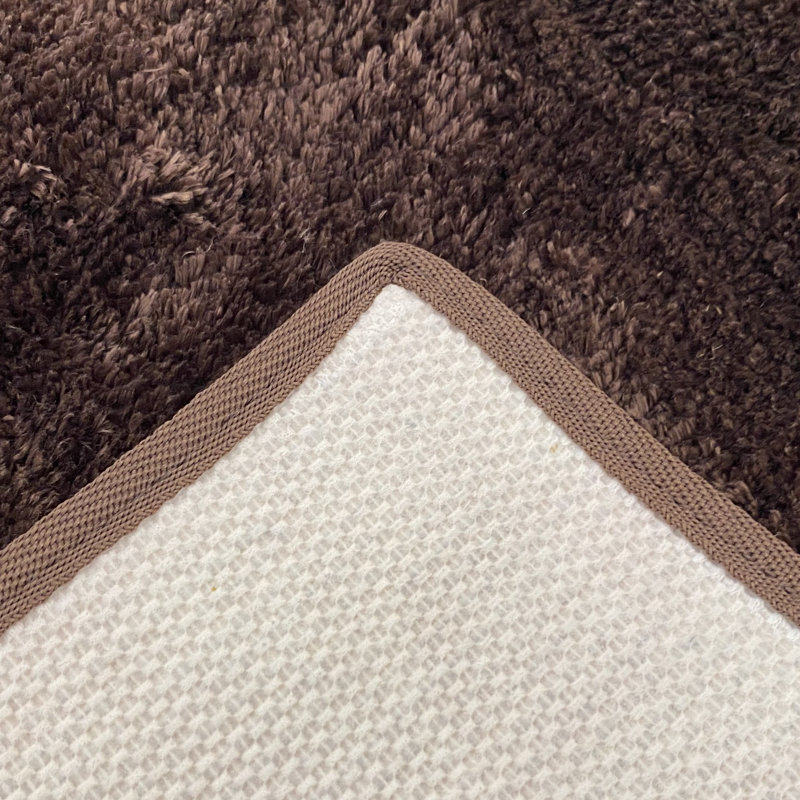 Hiltonia Polypropylene Non-Slip Bath Rug, 32" L x 20" W, Chocolate