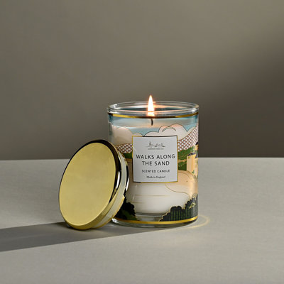 Scented Jar Candle with Glass Holder