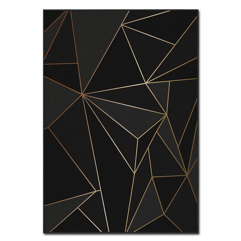 Luxurious Non-Slip Area Rug, 4.0 x 5.9 Feet, 100% Polyester, 740g/m² | Velvet Fabric with Digital Print | Easy-Clean Laminated Sponge Underside, Machine Washable | Perfect for Living Room, Bedroom & Home Decor