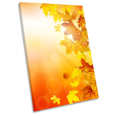 X0575 Autumn Leaves Floral - Wrapped Canvas Print