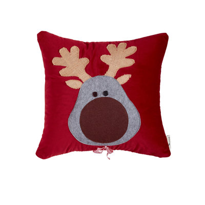 Animal Print White Square Cushion