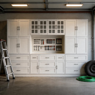 78.7"H Garage Storage Cabinet Set With 11 Drawers And 8 Cabients