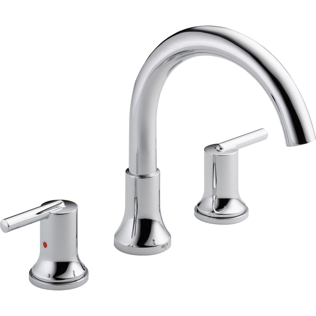 Trinsic Double Handle Deck Mounted Roman Tub Faucet Delta 