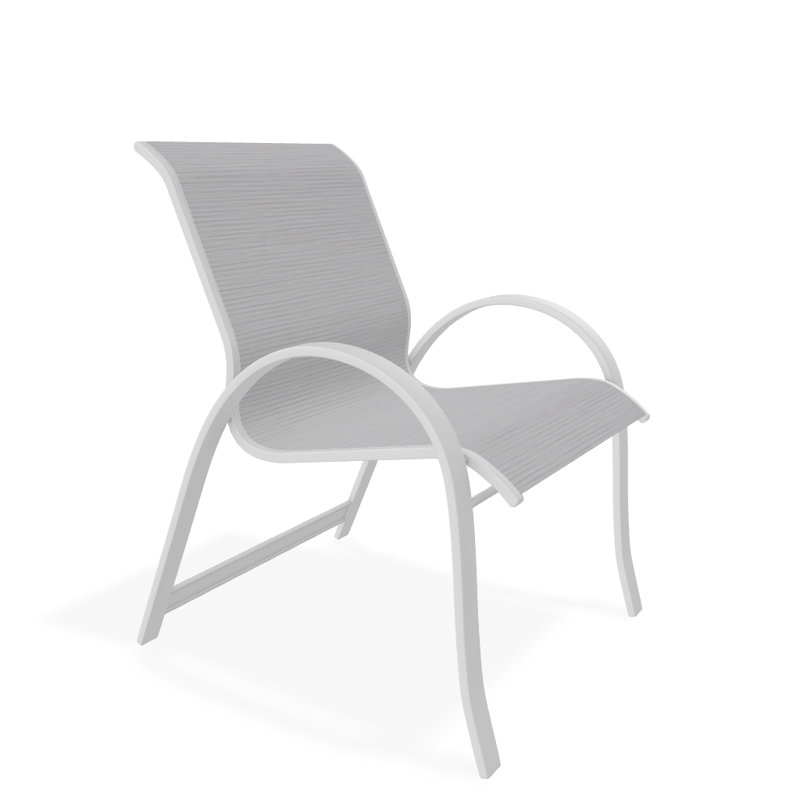 Fauteuil de salle à manger empilable Hiraku, Abalone, Blanc