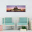 Night Skyline Detroit MI 1 Piece Wrapped Canvas Panoramic Wall Art-1942693919
