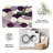 1PC overlapping rounded geometric oval purple grey beige off-white area rugs for Living Room, Soft and Comfortable, Suitable for all seasons, easy-to-maintain, machine washable Indoor floor mat, Under Table Farmhouse suitable for living room, dining...-536793196