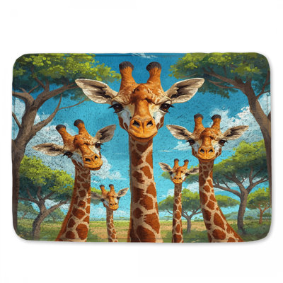 Tapis de bain Group of Giraffes