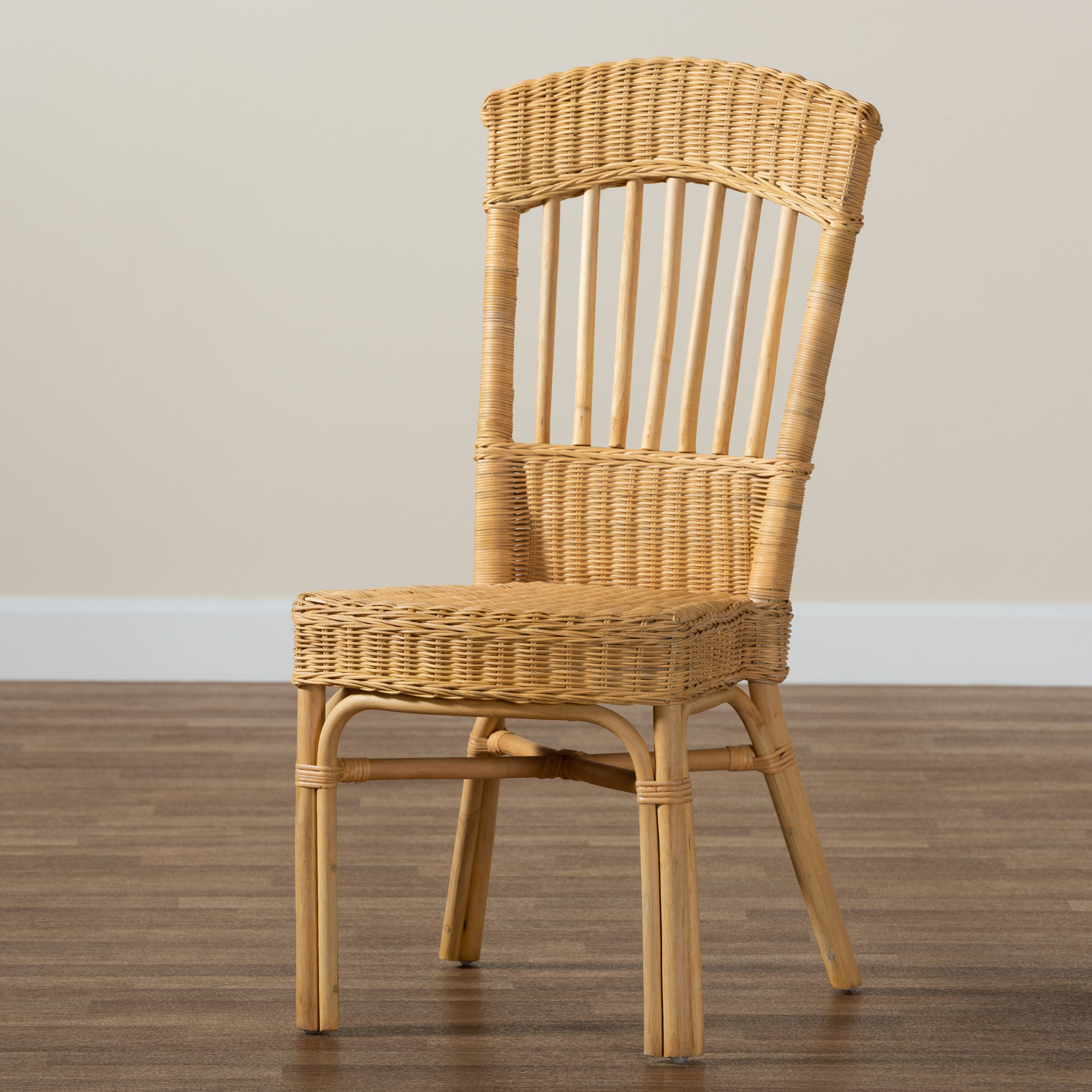 Beachcrest Home Rattan King Louis Back Side Chair & Reviews