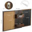 Wall Mounted Entryway Organiser Rack With Chalkboard