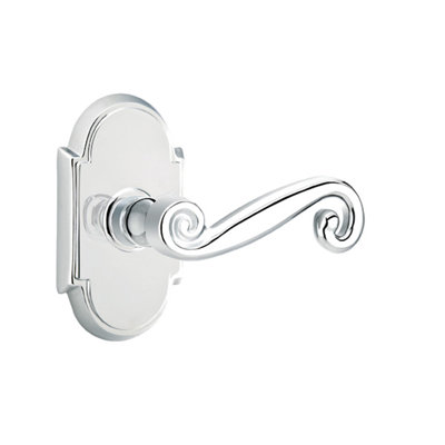 Scroll Privacy (Bed & Bath) Door Lever with Arch Rosette